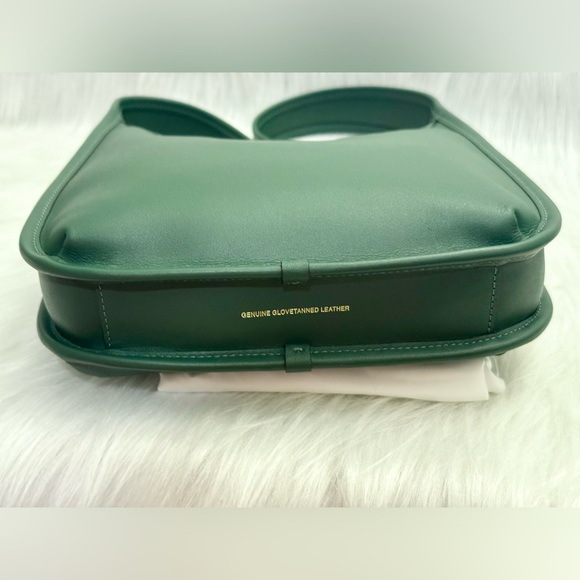 Coach Curve Zip Shoulder Bag in Brass/Hunter Green Glovetanned Leather NWT - Picture 9 of 16